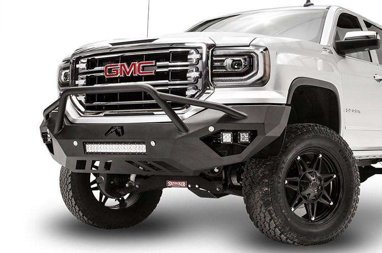 Fab Fours GS16 - D3952 - 1 GMC Sierra 1500 2016 - 2018 Vengeance Front Bumper Pre - Runner Guard Sensor - Rugged Truck Gear