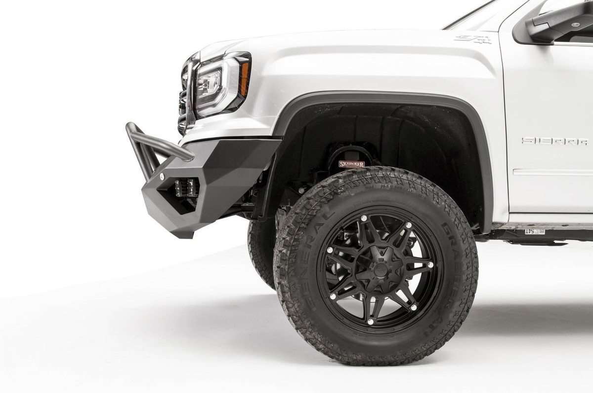 Fab Fours GS16 - D3952 - 1 GMC Sierra 1500 2016 - 2018 Vengeance Front Bumper Pre - Runner Guard Sensor - Rugged Truck Gear