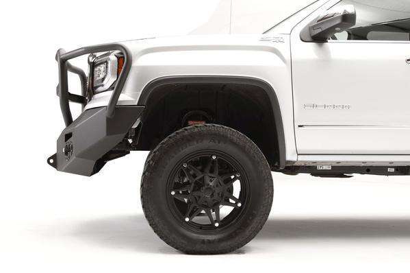 Fab Fours GS16 - F3950 - 1 GMC Sierra 1500 2016 - 2018 Premium Front Bumper Winch Ready Full Guard - Rugged Truck Gear