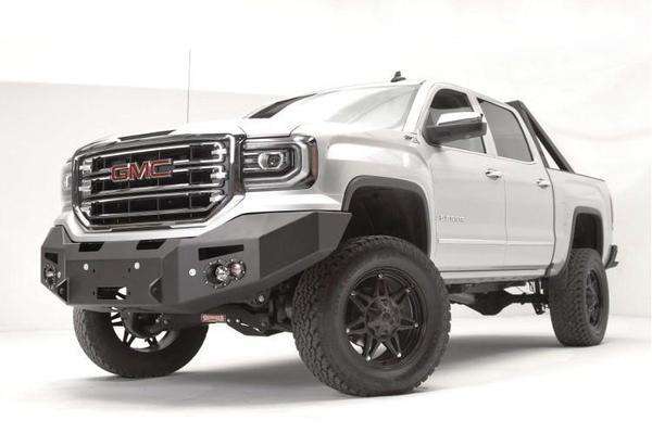 Fab Fours GS16 - F3951 - 1 GMC Sierra 1500 2016 - 2018 Premium Front Bumper Winch Ready No Guard - Rugged Truck Gear