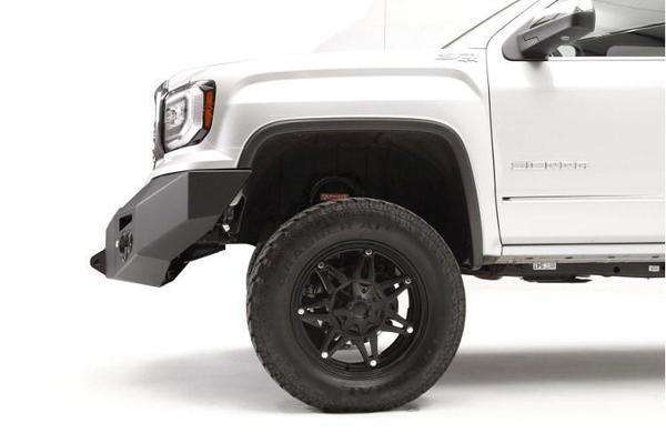 Fab Fours GS16 - F3951 - 1 GMC Sierra 1500 2016 - 2018 Premium Front Bumper Winch Ready No Guard - Rugged Truck Gear