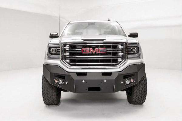 Fab Fours GS16 - F3951 - 1 GMC Sierra 1500 2016 - 2018 Premium Front Bumper Winch Ready No Guard - Rugged Truck Gear