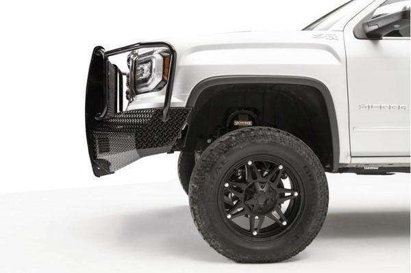 Fab Fours GS16-K3960-1 GMC Sierra 1500 2016-2018 Black Steel Front Bumper Full Guard-BumperStock