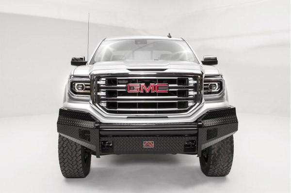 Fab Fours GS16-K3961-1 GMC Sierra 1500 2016-2018 Black Steel Front Bumper No Guard-BumperStock