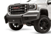 Fab Fours GS16 - R3961 - 1 GMC Sierra 1500 2016 - 2018 Black Steel Elite Front Bumper No Guard - Rugged Truck Gear