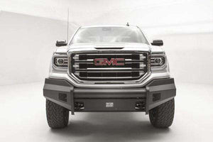 Fab Fours GS16-R3961-1 GMC Sierra 1500 2016-2018 Black Steel Elite Front Bumper No Guard-BumperStock