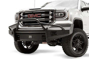 Fab Fours GS16 - R3962 - 1 GMC Sierra 1500 2016 - 2018 Black Steel Elite Front Bumper Pre - Runner Guard - Rugged Truck Gear