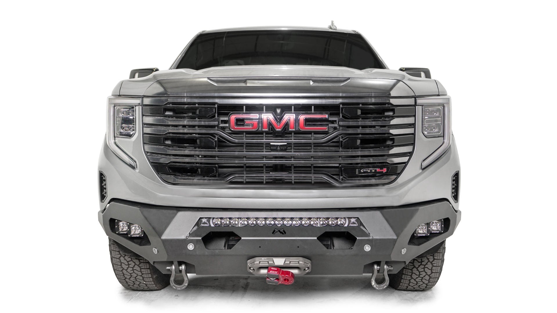 Fab Fours GS23 - X5851 - 1 GMC Sierra 1500 2022 - 2024 Matrix Front Bumper Winch Ready No Guard - Rugged Truck Gear