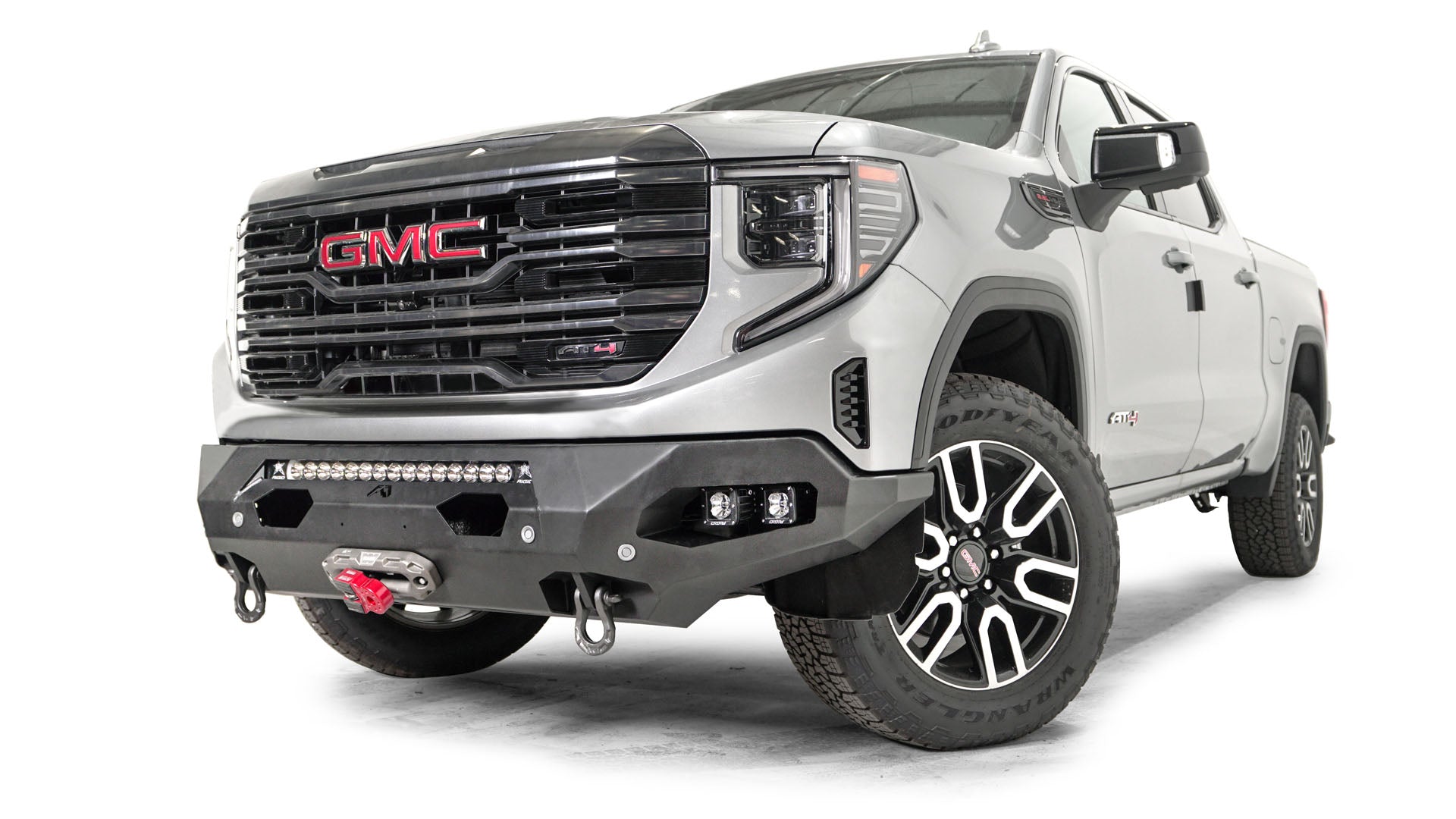 Fab Fours GS23 - X5851 - 1 GMC Sierra 1500 2022 - 2024 Matrix Front Bumper Winch Ready No Guard - Rugged Truck Gear