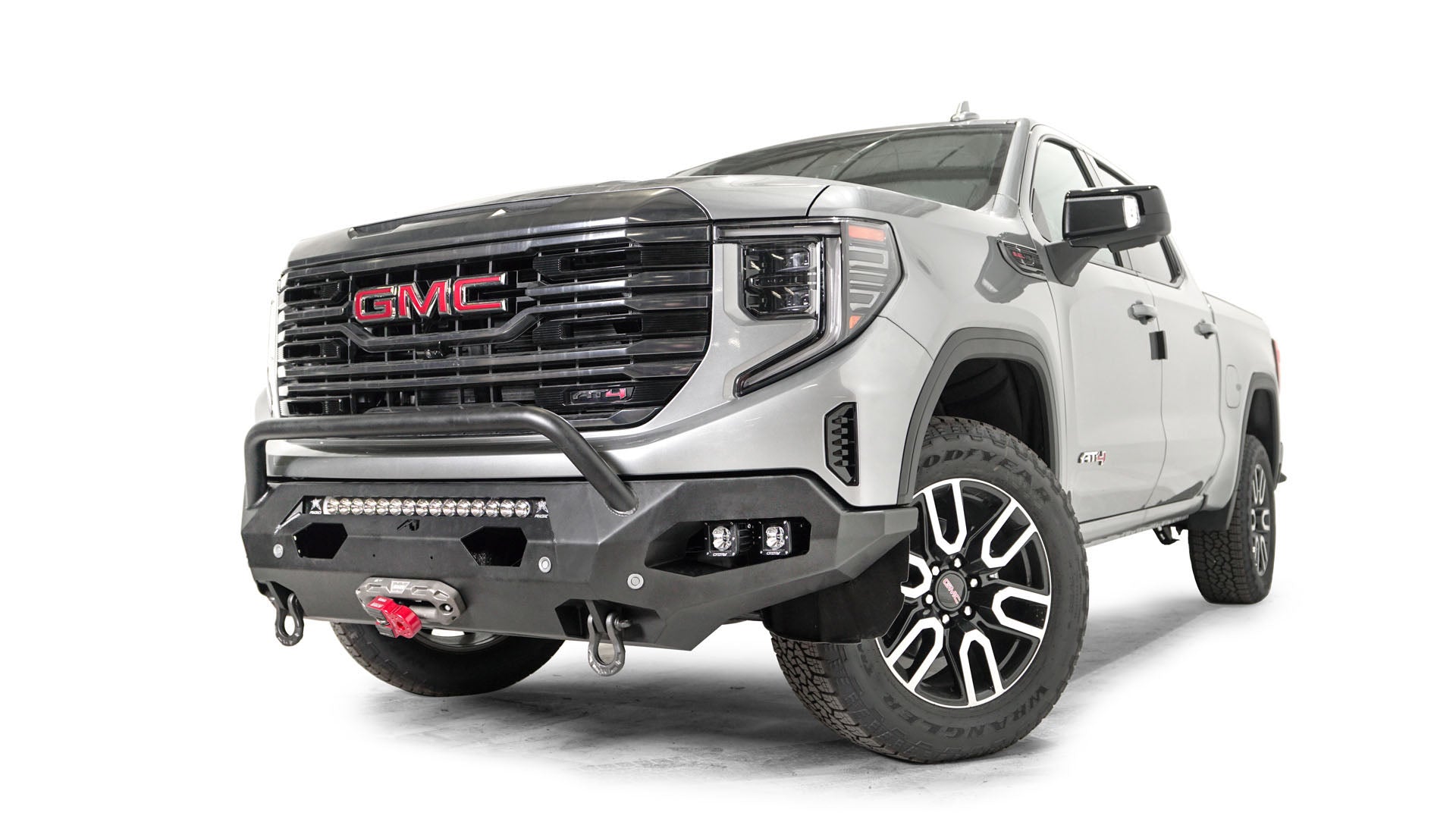 Fab Fours GS23 - X5852 - 1 GMC Sierra 1500 2022 - 2024 Matrix Front Bumper Winch Ready Pre - Runner Guard - Rugged Truck Gear