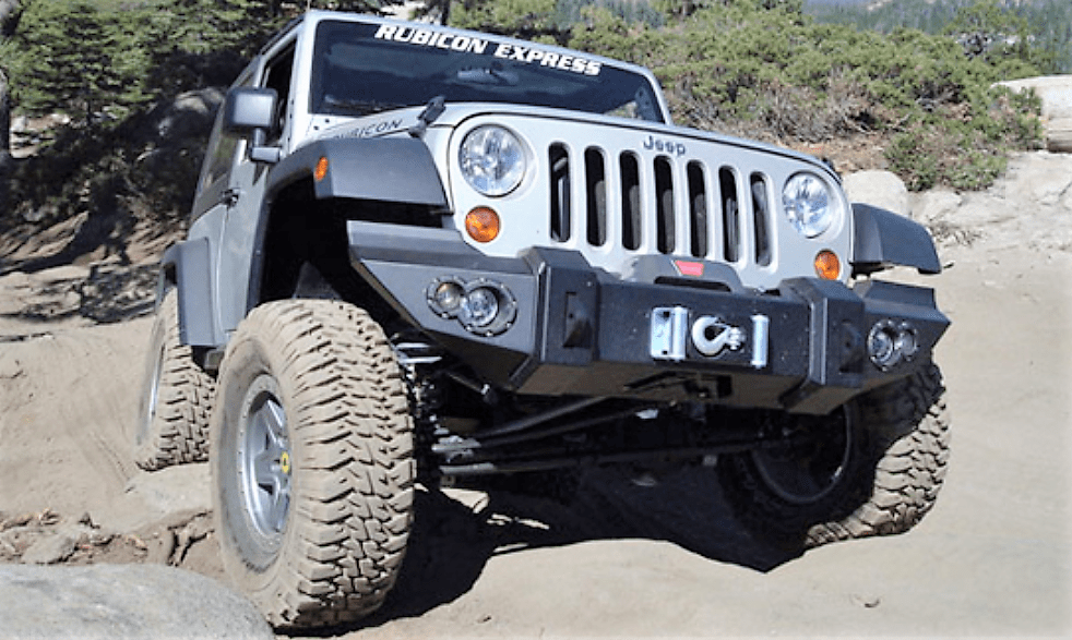Fab Fours JK07 - B1851 - 1 Jeep Wrangler JK 2007 - 2018 Lifestyle Front Winch Bumper No Guard - Rugged Truck Gear