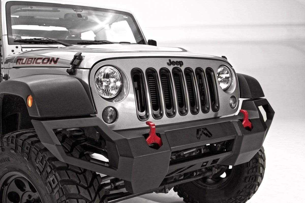 Fab Fours JK07 - D1851 - 1 Jeep Wrangler JK 2007 - 2018 Vengeance Front Bumper No Guard - Rugged Truck Gear