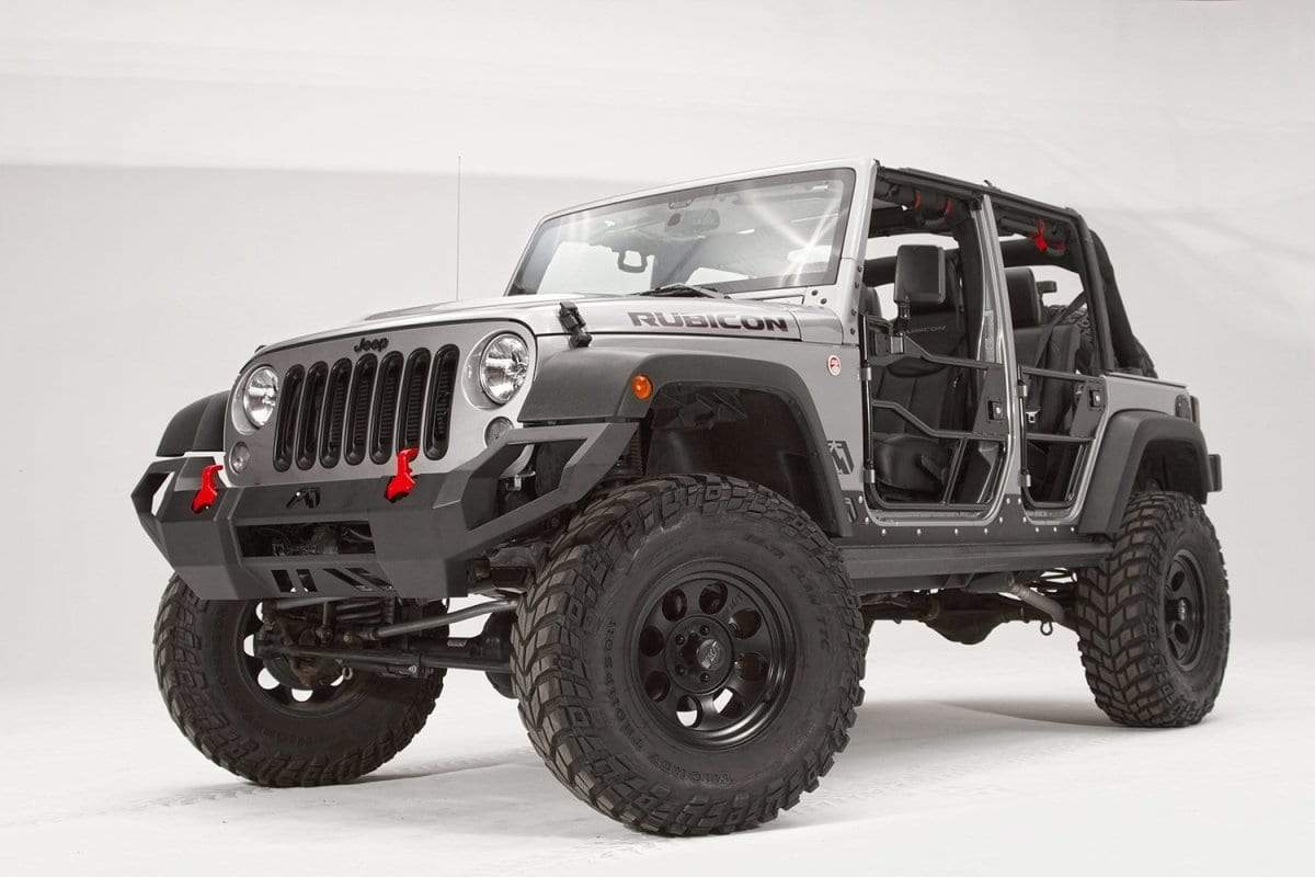 Fab Fours JK07 - D1851 - 1 Jeep Wrangler JK 2007 - 2018 Vengeance Front Bumper No Guard - Rugged Truck Gear