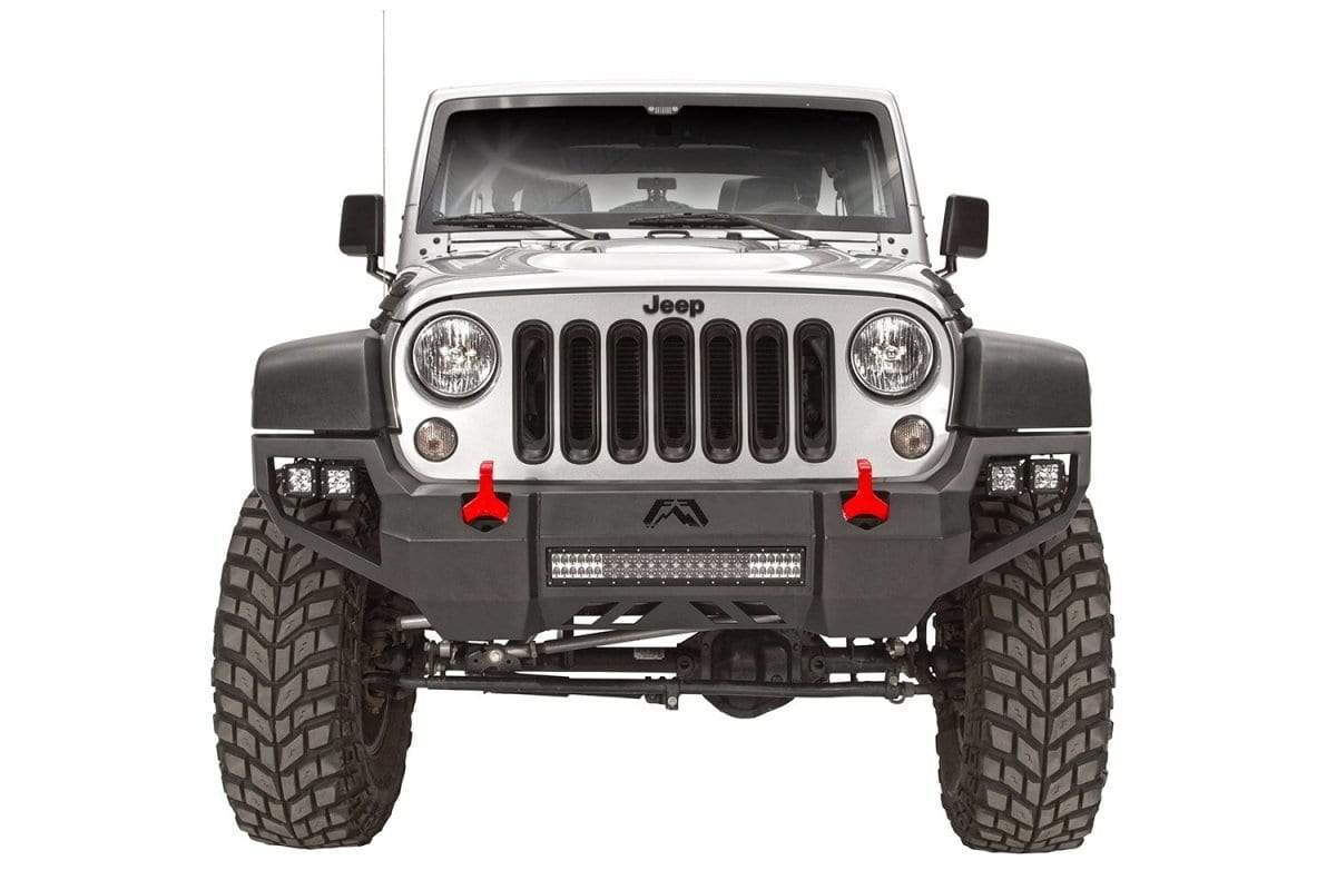 Fab Fours JK07 - D1851 - 1 Jeep Wrangler JK 2007 - 2018 Vengeance Front Bumper No Guard - Rugged Truck Gear