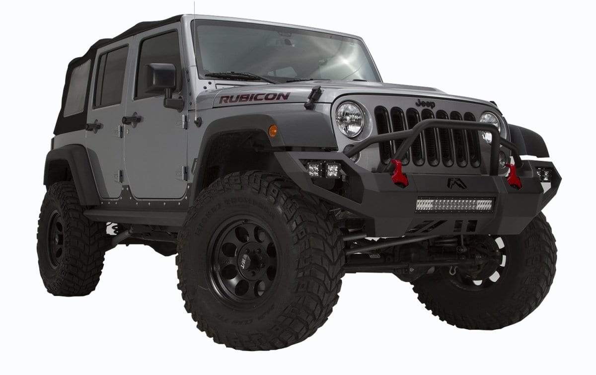Fab Fours JK07 - D1852 - 1 Jeep Wrangler JK 2007 - 2018 Vengeance Front Bumper Pre - Runner Guard - Rugged Truck Gear