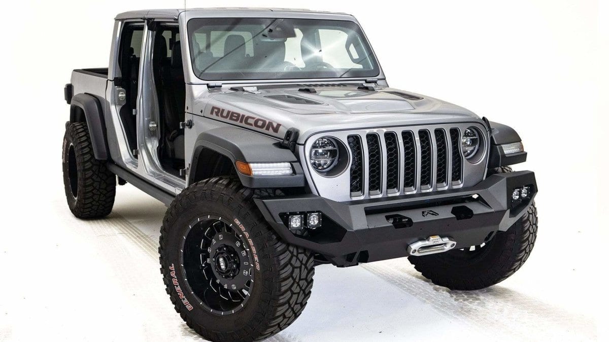 Fab Fours JL18 - X4651 - 1 Jeep JL Rubicon 2018 - 2023 Matrix Front Bumper Winch Ready No Guard - Rugged Truck Gear