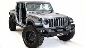 Fab Fours JL18-X4651-1 Jeep JL Rubicon 2018-2020 Matrix Front Bumper Winch Ready No Guard-BumperStock