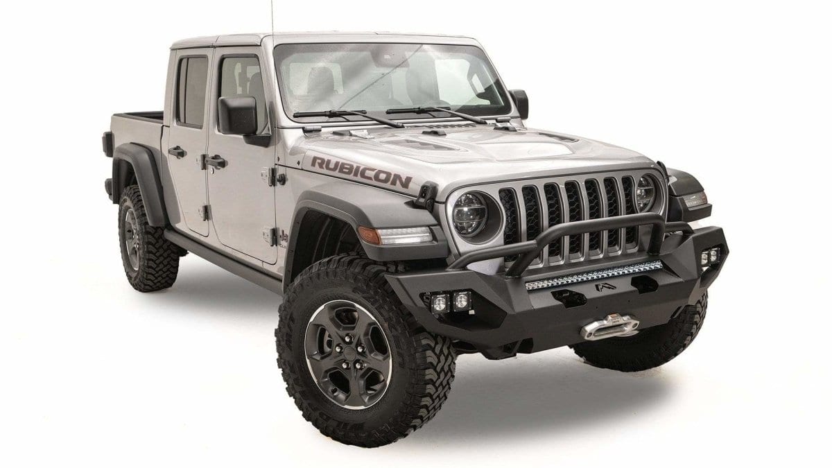 Fab Fours JL18 - X4652 - 1 Jeep JL Rubicon 2018 - 2023 Matrix Front Bumper Winch Ready Pre - Runner Guard - Rugged Truck Gear