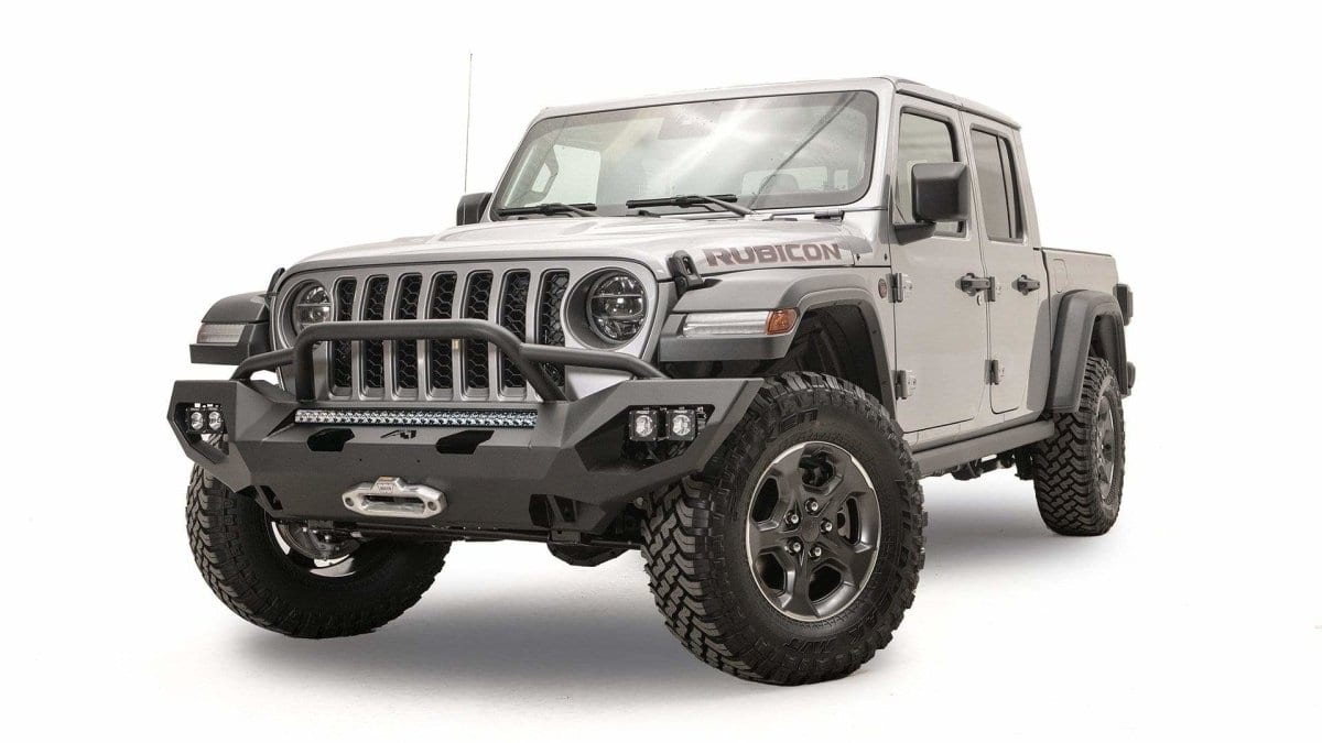Fab Fours JL18 - X4652 - 1 Jeep JL Rubicon 2018 - 2023 Matrix Front Bumper Winch Ready Pre - Runner Guard - Rugged Truck Gear