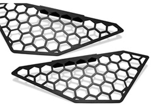 Fab Fours M3350-1 Vengeance Side Light Mesh Insert Cover - BumperStock