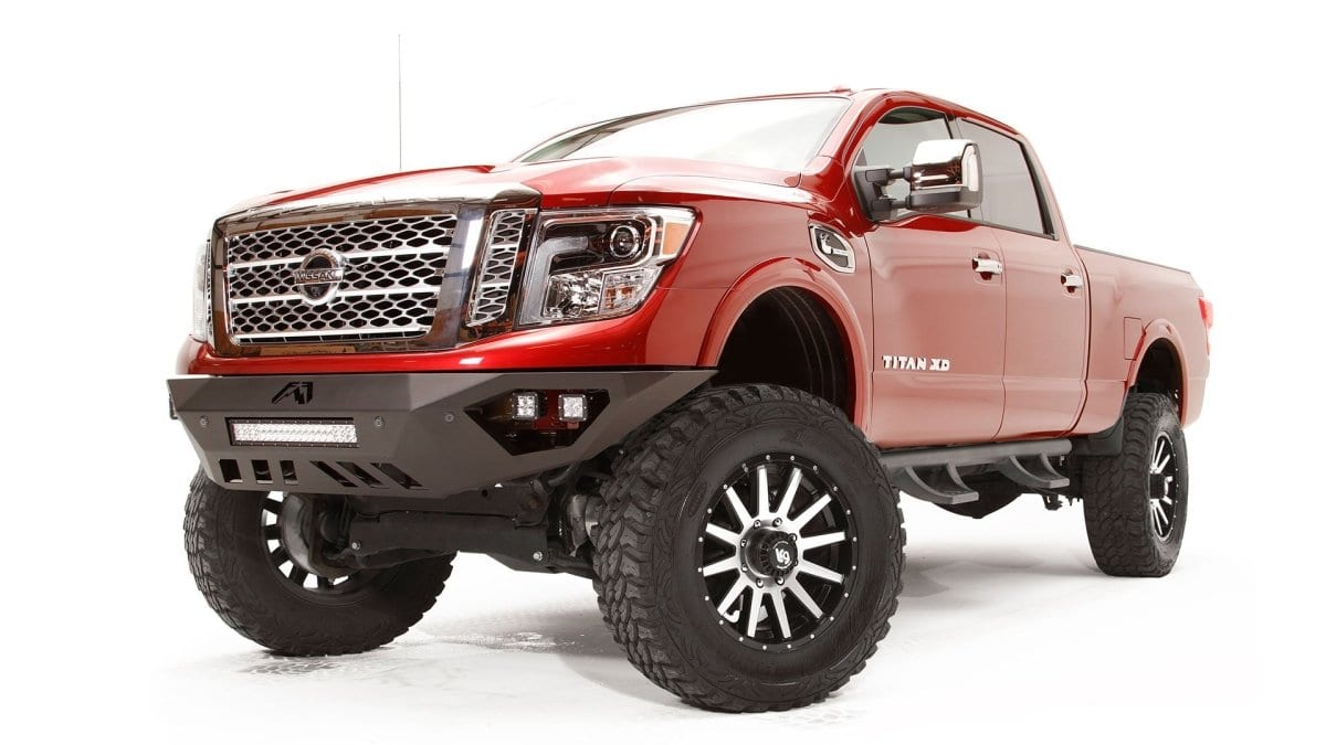 Fab Fours NT16 - D3751 - 1 Nissan Titan XD 2016 - 2020 Vengeance Front Bumper No Guard - Rugged Truck Gear