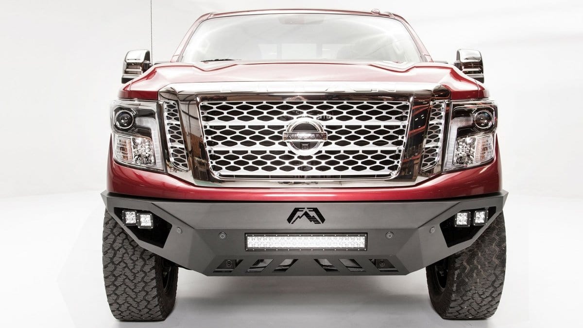 Fab Fours NT16 - D3751 - 1 Nissan Titan XD 2016 - 2020 Vengeance Front Bumper No Guard - Rugged Truck Gear