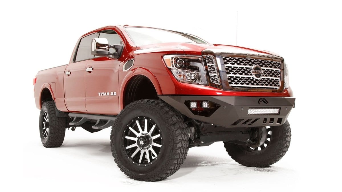 Fab Fours NT16 - D3751 - 1 Nissan Titan XD 2016 - 2020 Vengeance Front Bumper No Guard - Rugged Truck Gear