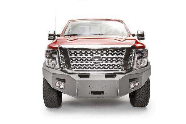 Fab Fours NT16-F3751-1 Nissan Titan XD 2016-2020 Premium Front Bumper Sensor Winch Ready No Guard-BumperStock