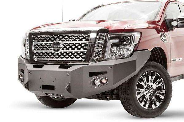 Fab Fours NT16 - F3751 - 1 Nissan Titan XD 2016 - 2020 Premium Front Bumper Winch Ready No Guard - Rugged Truck Gear