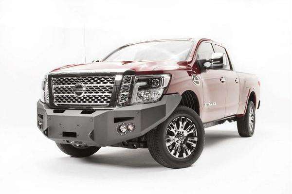 Fab Fours NT16 - F3751 - 1 Nissan Titan XD 2016 - 2020 Premium Front Bumper Winch Ready No Guard - Rugged Truck Gear