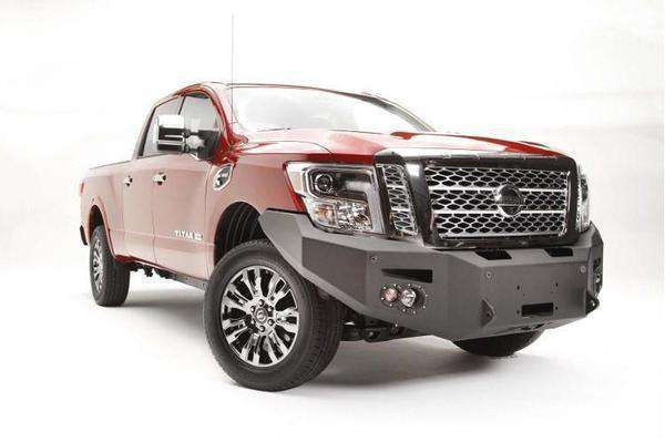 Fab Fours NT16 - F3751 - 1 Nissan Titan XD 2016 - 2020 Premium Front Bumper Winch Ready No Guard - Rugged Truck Gear