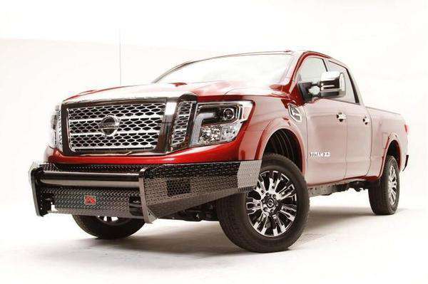 Fab Fours NT16-K3761-1 Nissan Titan XD 2016-2020 Black Steel Front Bumper No Guard-BumperStock