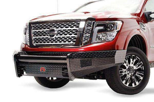 Fab Fours NT16-K3761-1 Nissan Titan XD 2016-2020 Black Steel Front Bumper No Guard-BumperStock