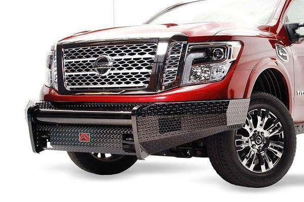 Fab Fours NT16 - K3761 - 1 Nissan Titan XD 2016 - 2020 Black Steel Front Bumper No Guard - Rugged Truck Gear
