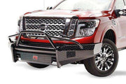 Fab Fours NT16 - K3762 - 1 Nissan Titan XD 2016 - 2020 Black Steel Front Bumper Pre - Runner Guard - Rugged Truck Gear