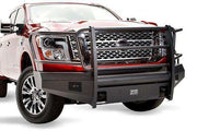 Fab Fours NT16 - R3760 - 1 Nissan Titan XD 2016 - 2020 Black Steel Elite Front Bumper Full Guard - Rugged Truck Gear