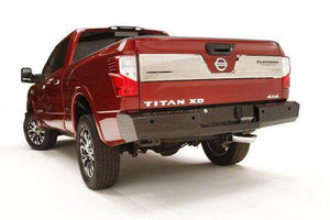 Fab Fours NT16-T3750-1 Nissan Titan XD 2016-2020 Black Steel Rear Bumper-BumperStock