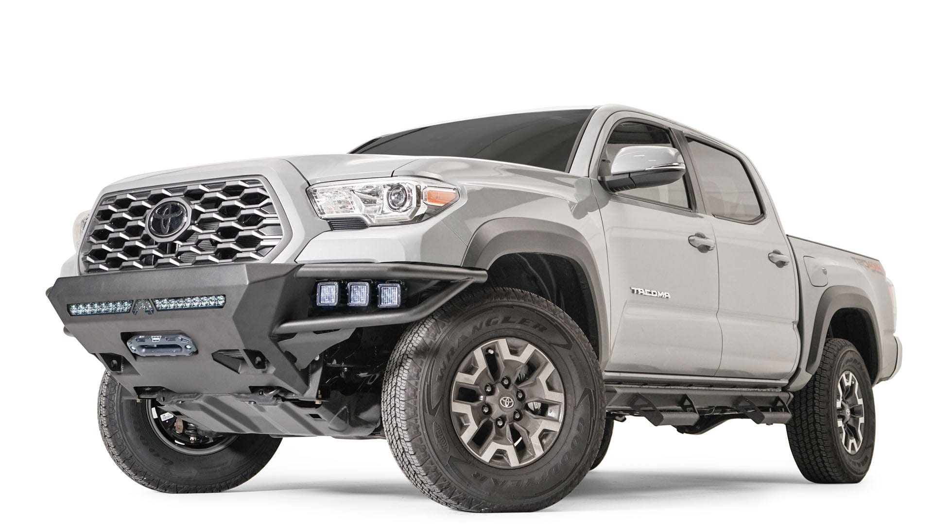 Fab Fours TB16 - 01 - 1 Toyota Tacoma 2016 - 2022 Ultra Light Hybrid Front Winch Bumper No Guard - Rugged Truck Gear
