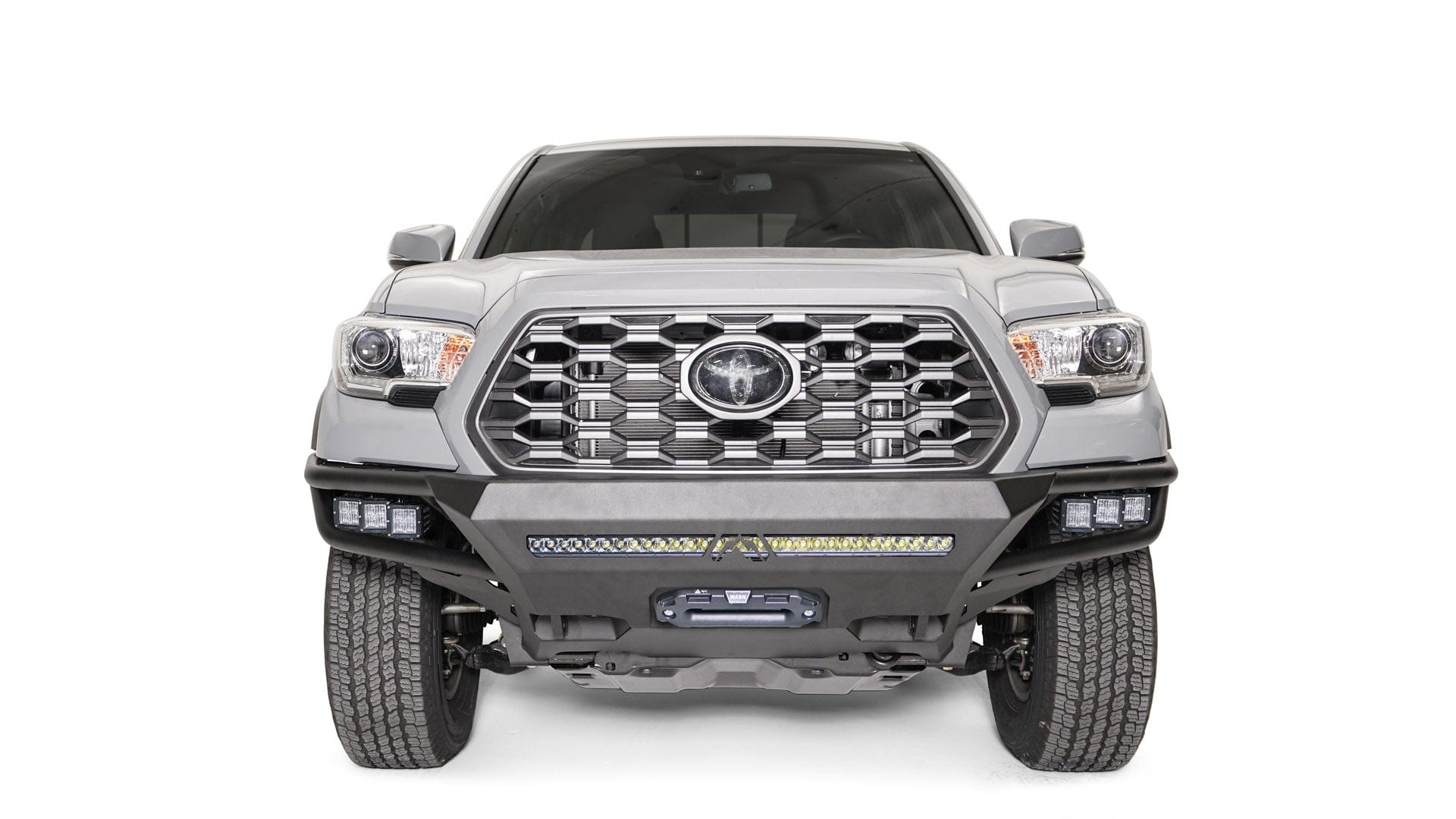 Fab Fours TB16 - 01 - 1 Toyota Tacoma 2016 - 2022 Ultra Light Hybrid Front Winch Bumper No Guard - Rugged Truck Gear