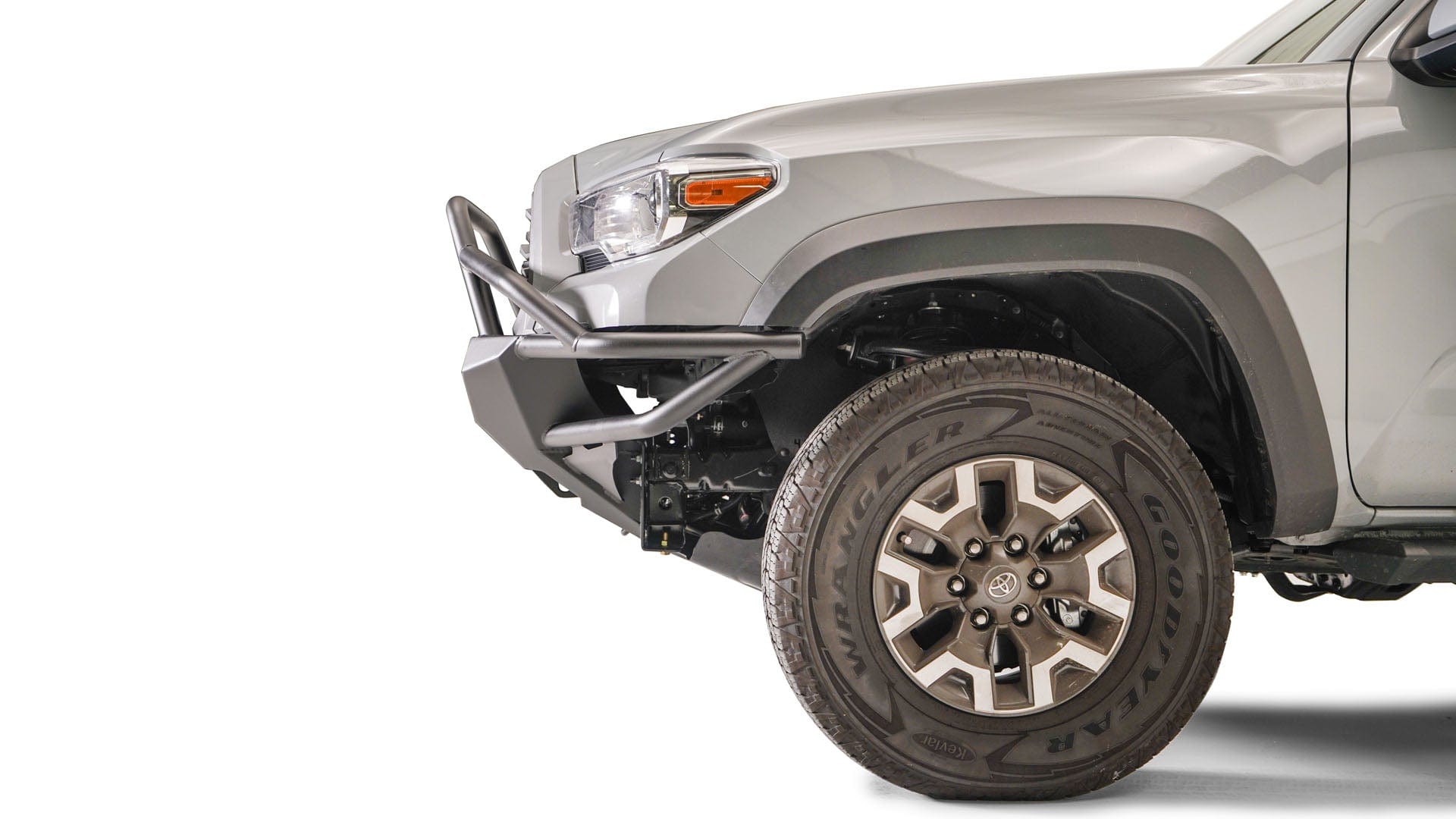 Fab Fours TB16 - 03 - 1 Toyota Tacoma 2016 - 2022 Ultra Light Hybrid Front Winch Bumper High Pre - Runner Guard - Rugged Truck Gear
