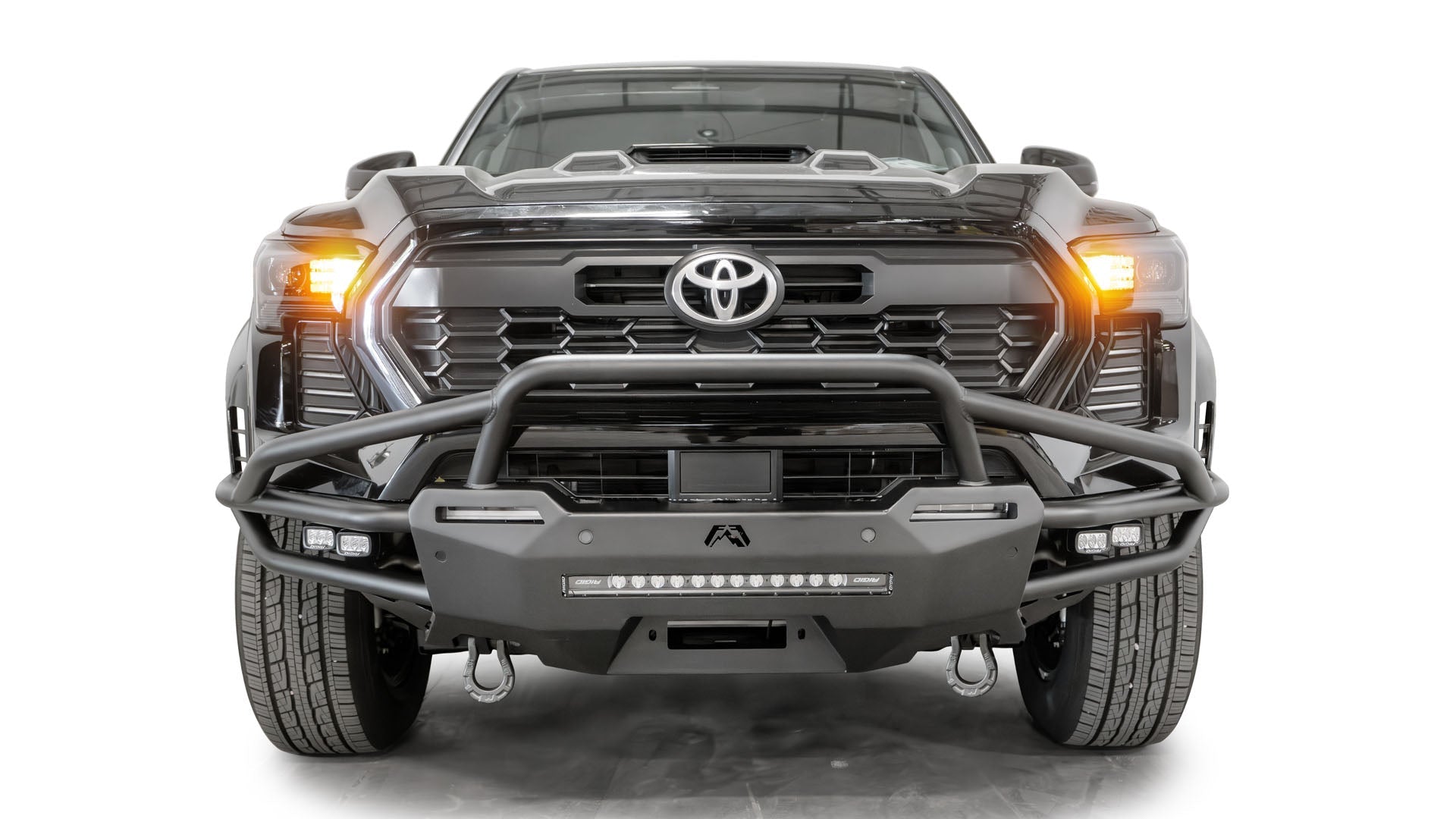 Fab Fours TB24 - 02 - 1 2024 - 2025 Toyota Tacoma Front Winch Bumper Pre - Runner Guard - Rugged Truck Gear