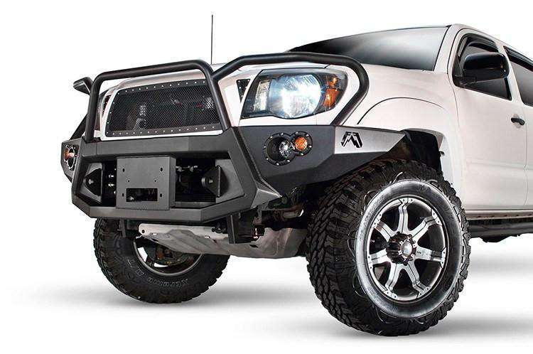 Fab Fours TT05 - B1550 - 1 Toyota Tacoma 2005 - 2011 Premium Front Bumper Winch Ready Full Guard - Rugged Truck Gear
