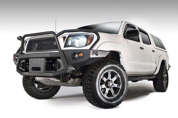 Fab Fours TT05 - B1550 - 1 Toyota Tacoma 2005 - 2011 Premium Front Bumper Winch Ready Full Guard - Rugged Truck Gear