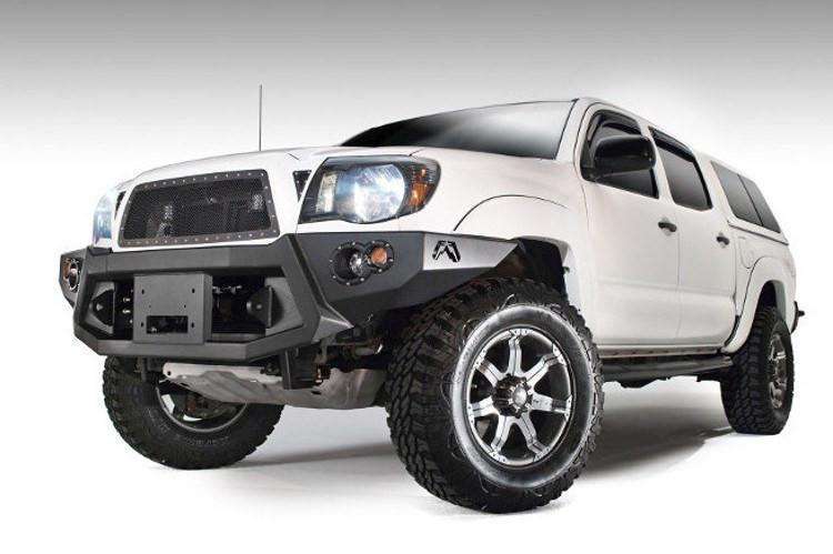 Fab Fours TT05-B1551-1 Toyota Tacoma 2005-2011 Premium Front Bumper Winch Ready No Guard-BumperStock