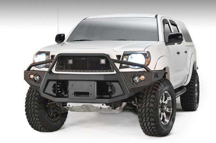 Fab Fours TT05 - B1552 - 1 Toyota Tacoma 2005 - 2011 Premium Front Bumper Winch Ready Pre - Runner Guard - Rugged Truck Gear