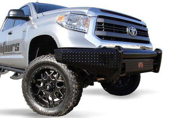 Fab Fours TT07 - K1861 - 1 Toyota Tundra 2007 - 2013 Black Steel Front Bumper No Guard - Rugged Truck Gear