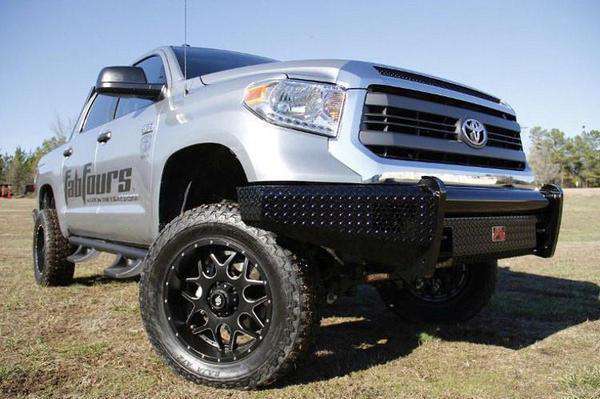 Fab Fours TT07 - K1861 - 1 Toyota Tundra 2007 - 2013 Black Steel Front Bumper No Guard - Rugged Truck Gear