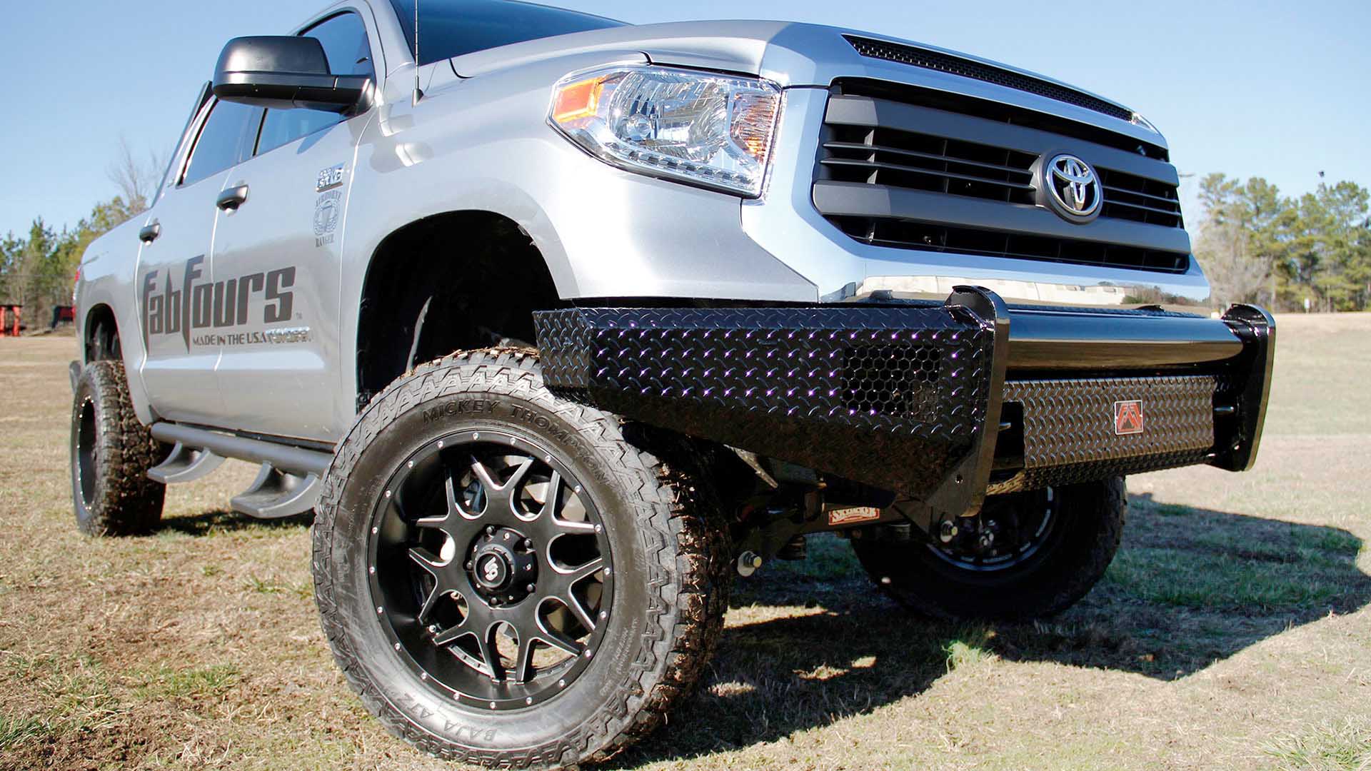 Fab Fours TT07 - K1861 - 1 Toyota Tundra 2007 - 2013 Black Steel Front Bumper No Guard - Rugged Truck Gear