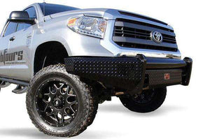 Fab Fours TT07-K1861-1 Toyota Tundra 2007-2013 Black Steel Front Bumper No Guard-BumperStock