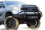Fab Fours TT07 - K1862 - 1 Toyota Tundra 2007 - 2013 Black Steel Front Bumper Pre - Runner Guard - Rugged Truck Gear